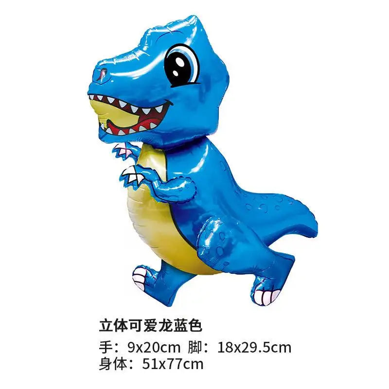 Blue dinosaur aluminum film balloon decoration