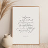 A framed canvas print featuring the Bible verse Isaiah 25:1 in elegant script on a light background.