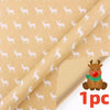 Roll of festive snowflake Christmas wrapping paper in beige color