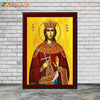 A painting of Jesus Christ in a crown and robes, set against a golden background.