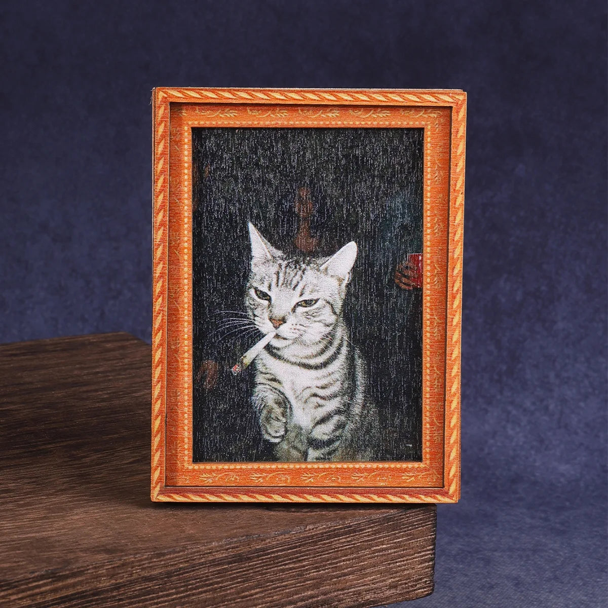 Vintage Smoking Cat Fridge Magnet