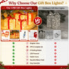 Comparison chart showing features of USB Gift Box Lights versus Ordinary Gift Box Lights.