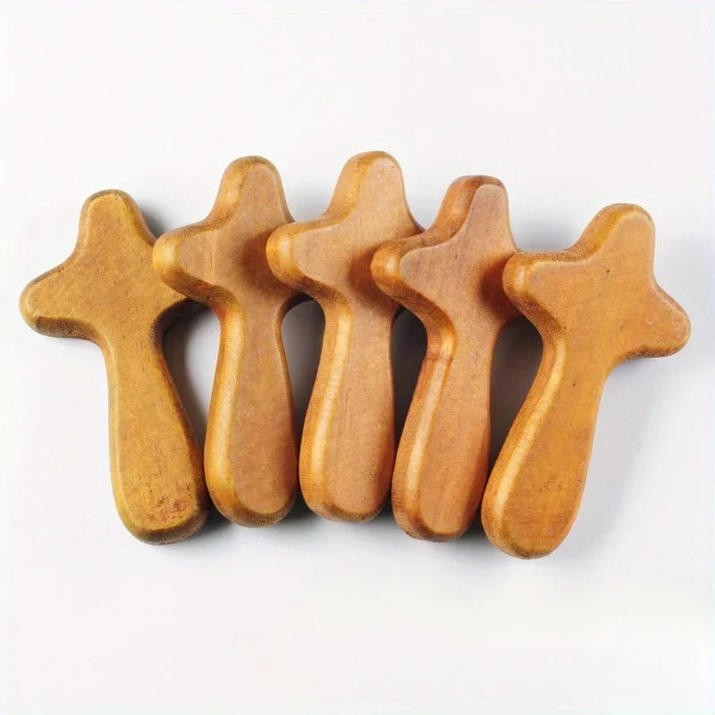 Set of 5 Wooden Pocket Prayer Crosses