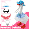 Dress-Up Goose Outfit Set with Hat, Glasses & Necklace