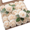 Artificial Foam Roses with Stems for Wedding & Home Décor