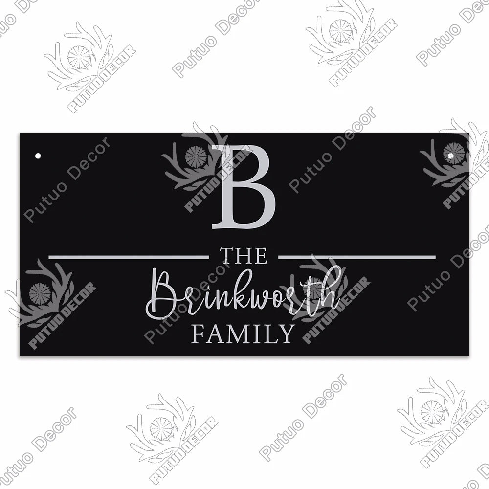 Personalized Wooden Family Sign for Home Wall Décor