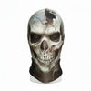 A realistic 3D skull balaclava mask covering the face, designed as a horror face cover.