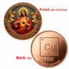 Sacred Heart of Jesus Copper Challenge Coin with Angels
