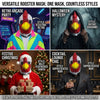 Realistic Latex Rooster Head Mask for Halloween & Cosplay