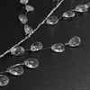 A set of clear acrylic crystal pendant drops strung on wire, suitable for Christmas tree decor.