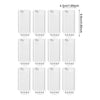 A set of clear, self-adhesive picture hangers with a 4.3cm length and 9.8cm height.
