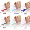 A set of baby handprint and footprint ink pads in various colors including red, sky blue, blue, black, green, and pink.