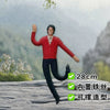 A red-shirted male action figure posing outdoors on a rocky surface.