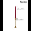 A single tall taper candle with a gradient color design shown against a white background.