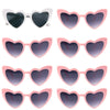 A set of pink and white heart-shaped sunglasses for special events