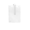 A clear acrylic photo holder with a magnetic clip for a car sun visor.