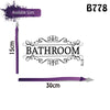 A graphic showing the available sizes of a bathroom sign wall decal, with dimensions marked as 15cm and 30cm.