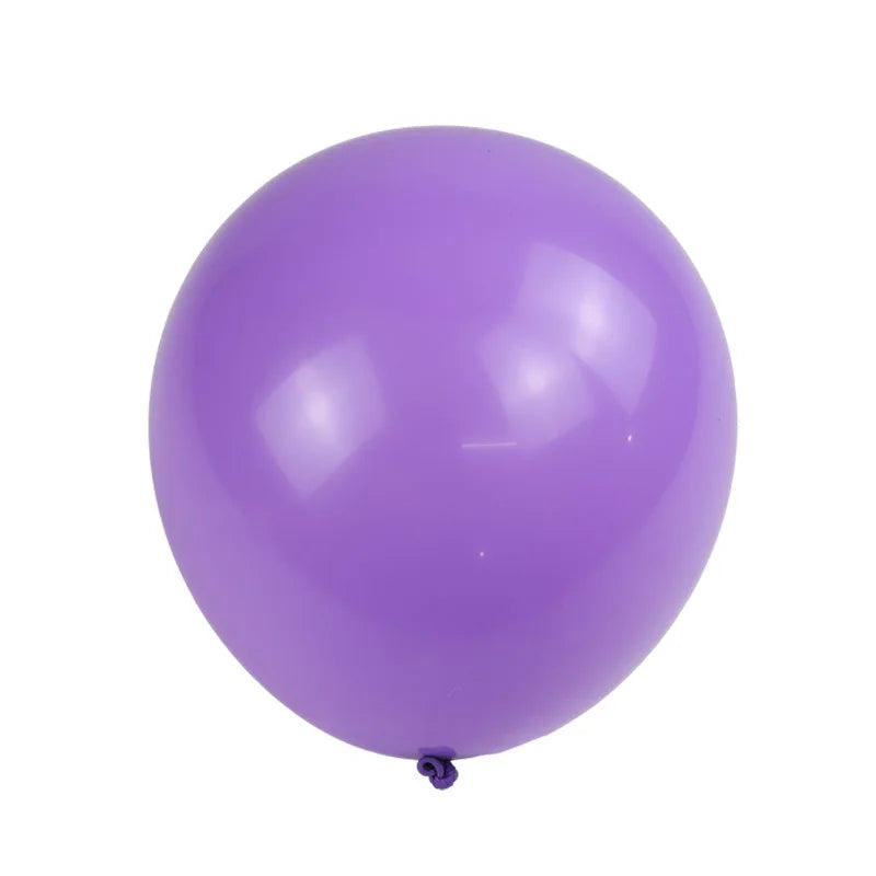 A single, smooth purple latex balloon is shown against a white background.