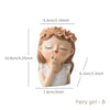 Resin Cartoon Girl Flower Planter