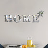 Decorative wall decals shaped like the word HOME featuring butterfly designs