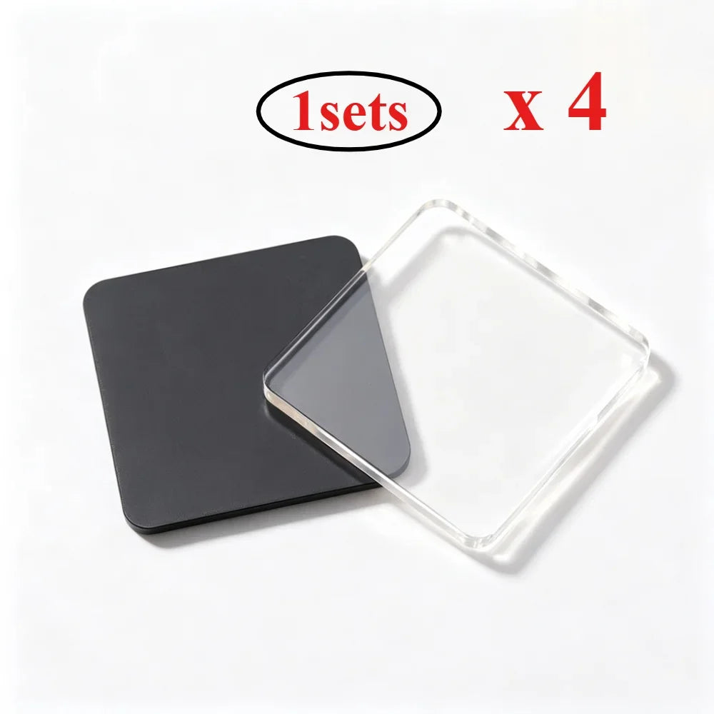 Clear Acrylic Fridge Magnets with Photo Frames (25-Pack)