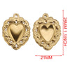 Gold Sacred Heart Charms for Jewelry Making