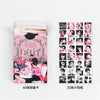 A set of 60 photo cards featuring Stray Kids members and bonus stickers in a cardboard sleeve.