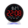 A digital alarm clock displaying 22:08 with a jumping seconds display on a black background.