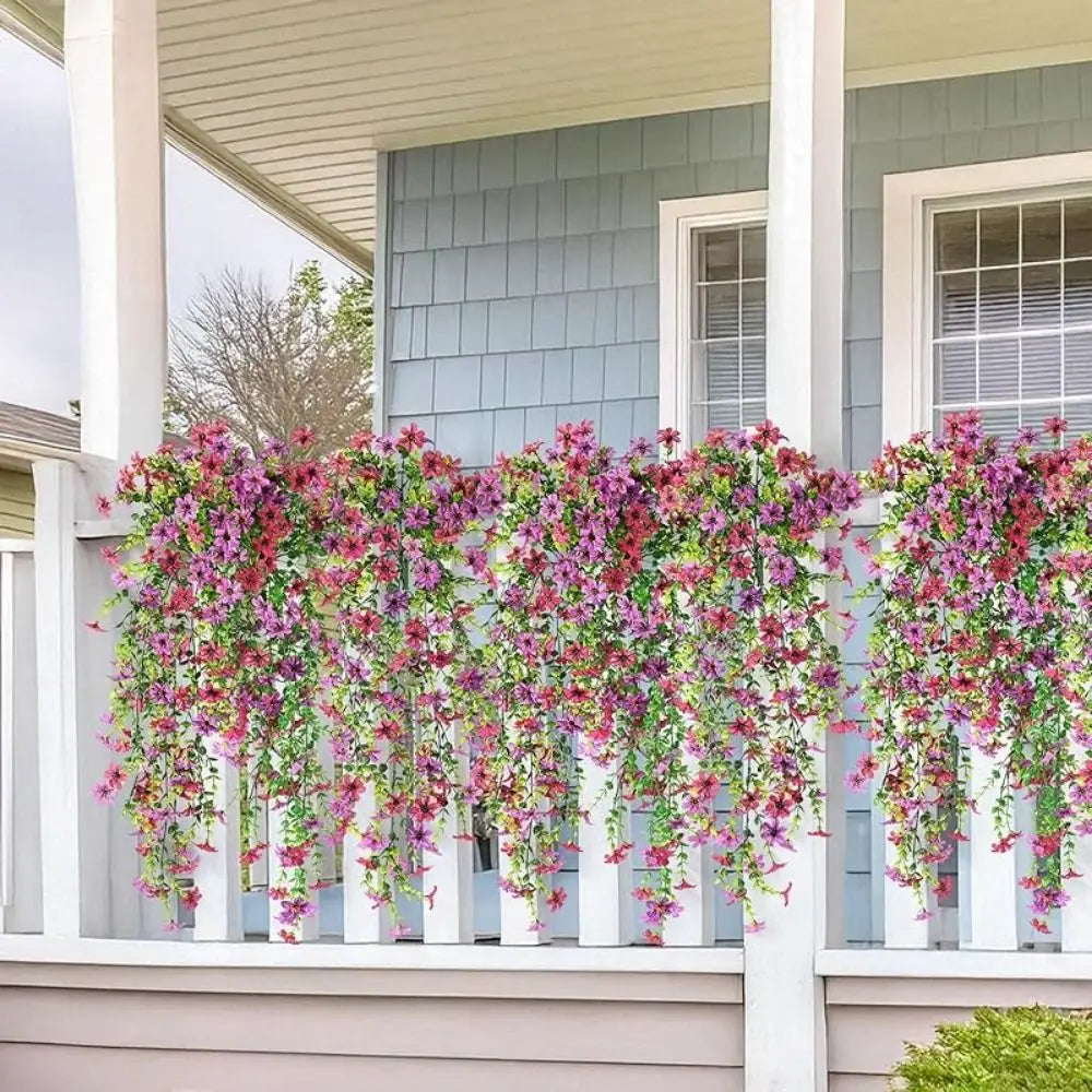 Multicolor Violet Artificial Flower Vine for Home Decor