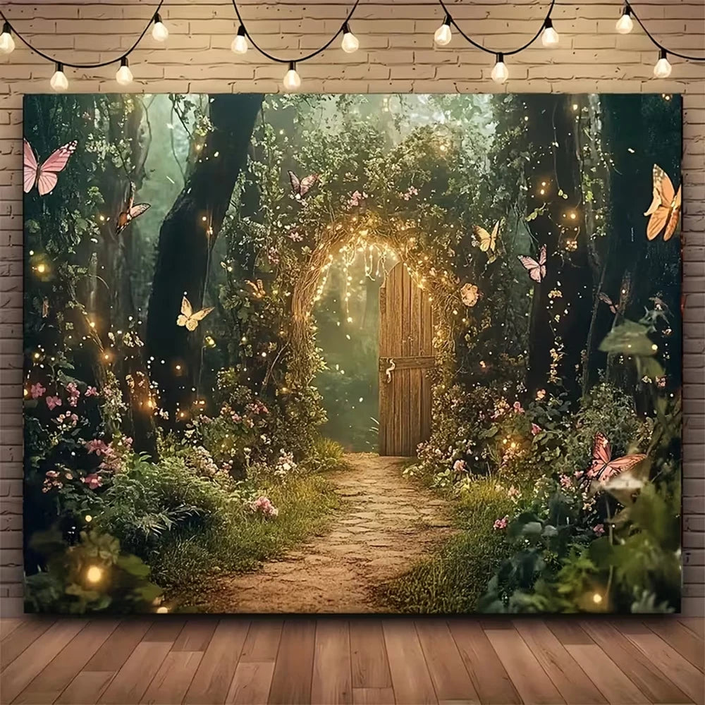 Enchanted Forest Birthday Party Photography Backdrop