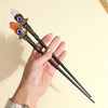 Natural Rose Quartz & Amethyst Evil Eye Crystal Wand