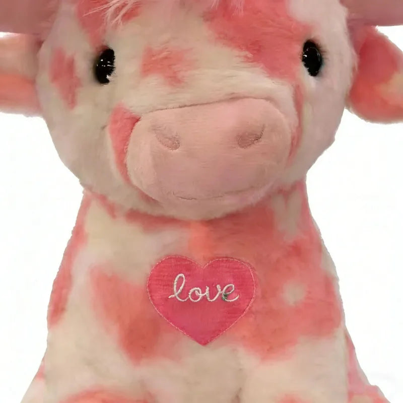 Pink Highland Cow Plush Toy – Soft Cuddly Stuffed Animal