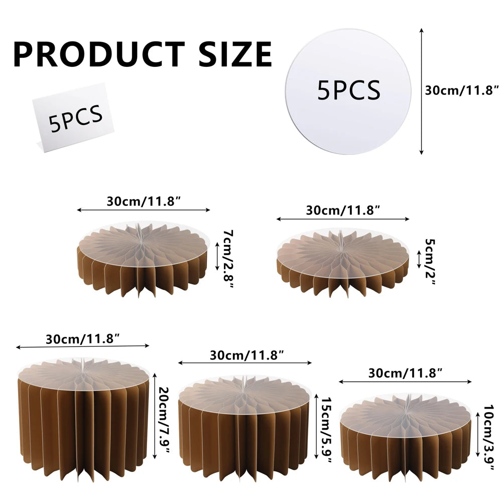 Ensemble de cinq supports/plateaux en acrylique pour présenter la nourriture en buffet, de différentes hauteurs.