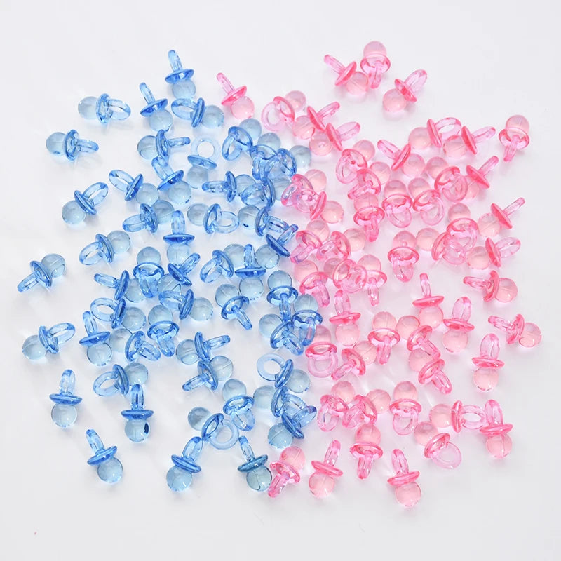 Acrylic Pacifier Confetti for Baby Shower & Gender Reveal Parties