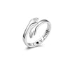 Open Design Hug Ring with Embracing Hands for Women
