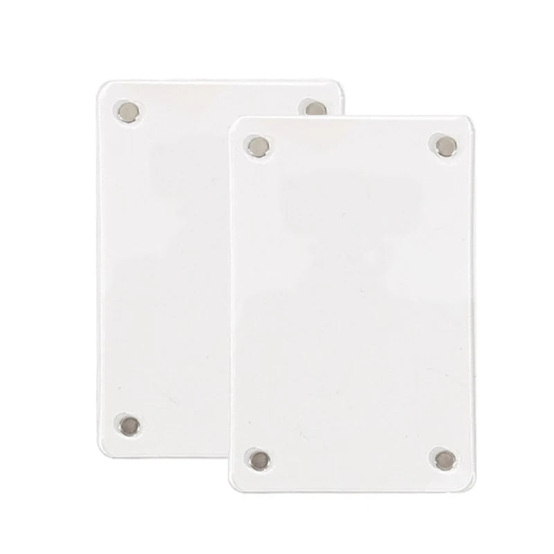 White 3-piece car visor photo clips for interior decor