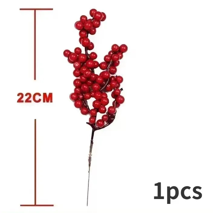 Artificial Red Berry Branches for Christmas Decor