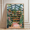 Botanical Philodendron canvas wall art featuring a lush indoor garden display.