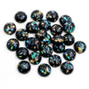 Mixed Color Resin Cabochons with Metal Foil Backing for Jewelry Making