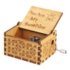 Retro Hand-Cranked Wooden Music Box