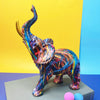 Colorful Elephant Resin Figurine for Home Decor