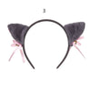 Lace Cat Ear Headband with Elegant Bow Details