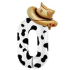 40-Inch Cowboy Cow Number Foil Balloon Set