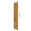 Vertical rectangular wood grain self-adhesive decal measuring 15cm (5.91 inches) long