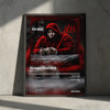 Album cover art for Hunger Games 3 by Rod Wave featuring a man in a red hoodie looking intensely at the camera.