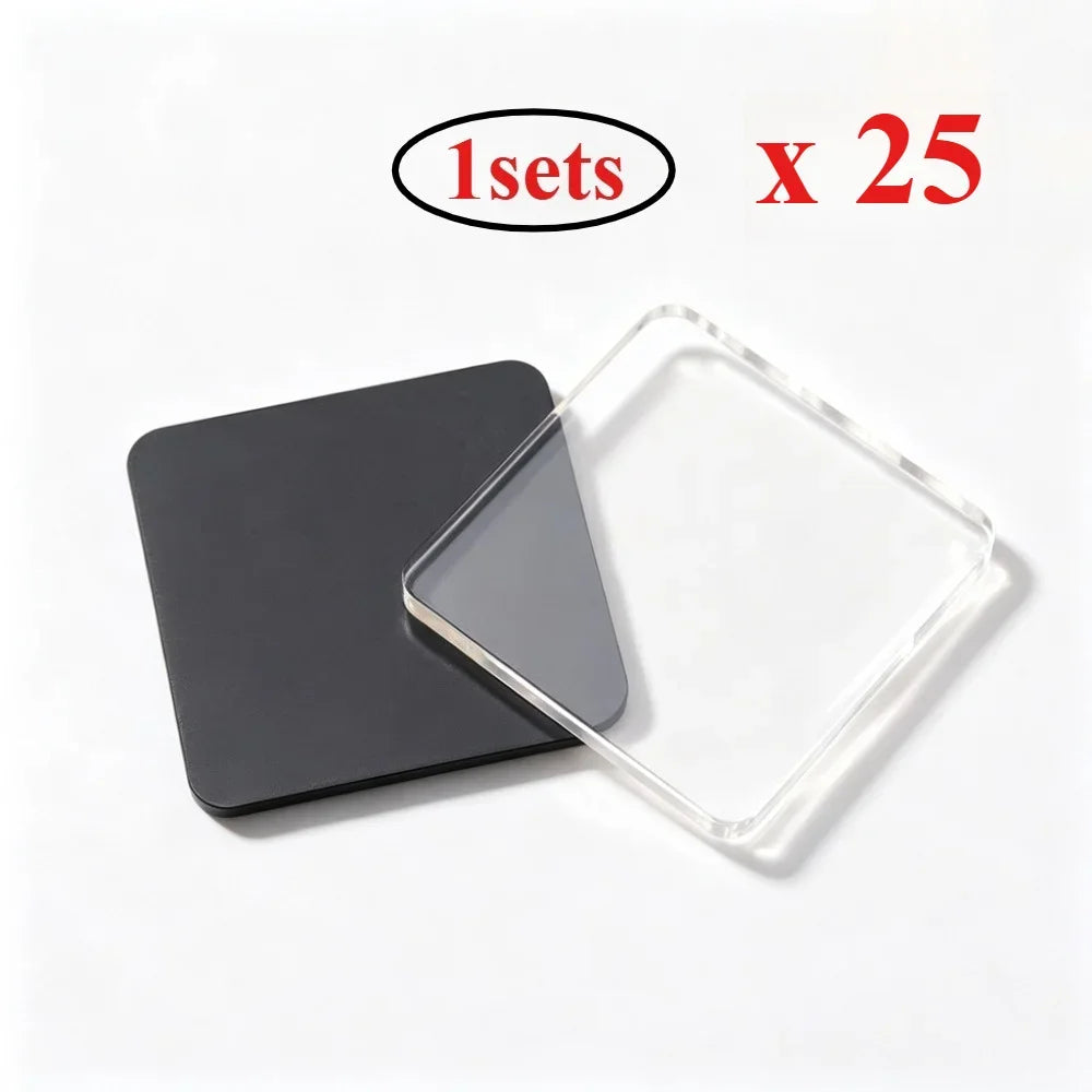 Clear Acrylic Fridge Magnets with Photo Frames (25-Pack)
