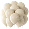 A pack of white latex balloons for a party, featuring pastel pink and blue accents.