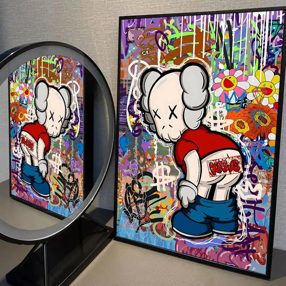 Graffiti Teddy Bear Art Print – Edgy Wall Decor