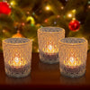 Golden Glass Tealight Candle Holder for Weddings & Home Decor
