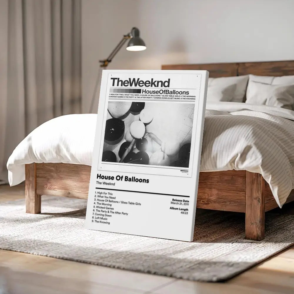 The Weeknd Calligraphy Album Art Canvas Print